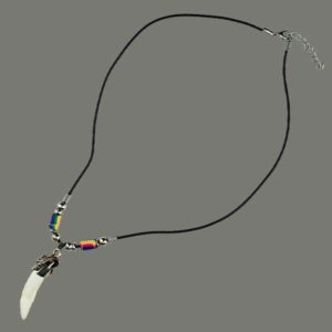 Alligator Tooth Necklace Rainbow Beads Cajun Bens